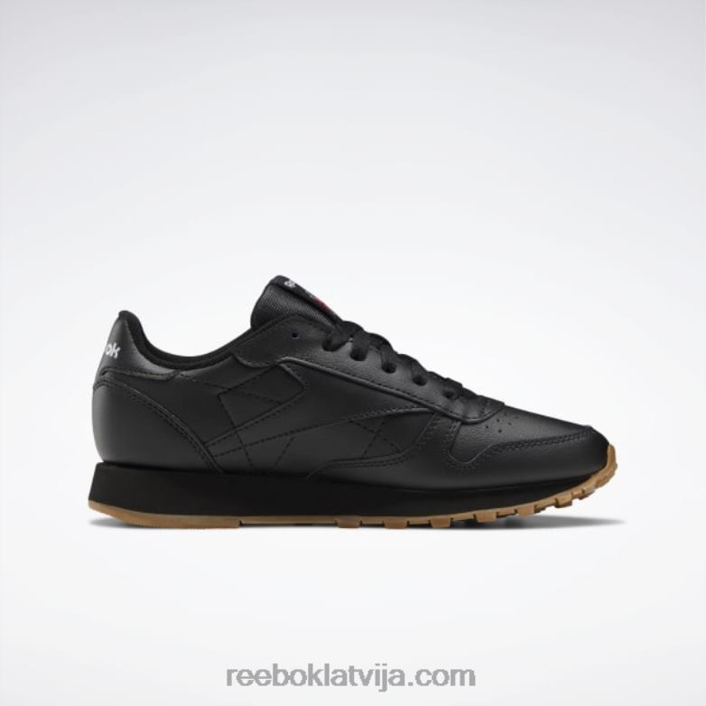 klasiskās ādas apavi - klases skola bērni 0T4641422 Reebok serde melna/reebok gumijas gumija-02