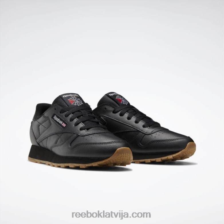 klasiskās ādas apavi - klases skola bērni 0T4641422 Reebok serde melna/reebok gumijas gumija-02