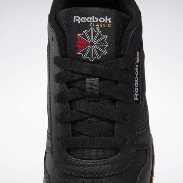 klasiskās ādas apavi - klases skola bērni 0T4641422 Reebok serde melna/reebok gumijas gumija-02