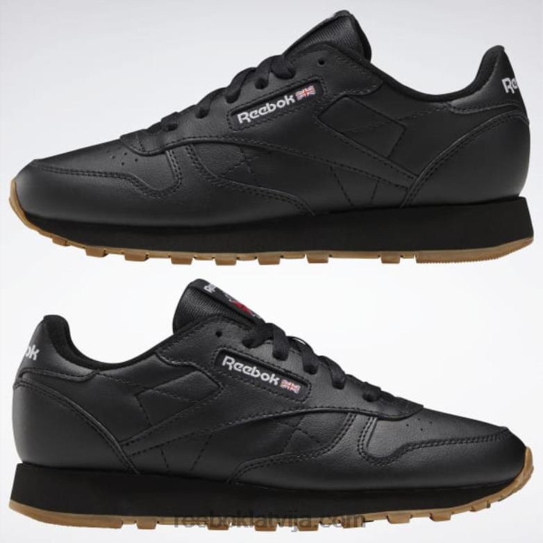 klasiskās ādas apavi - klases skola bērni 0T4641422 Reebok serde melna/reebok gumijas gumija-02