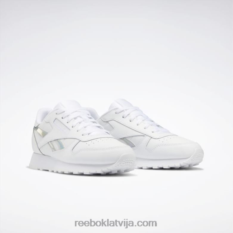 klasiskās ādas apavi - klases skola bērni 0T4641425 Reebok ftwr balts