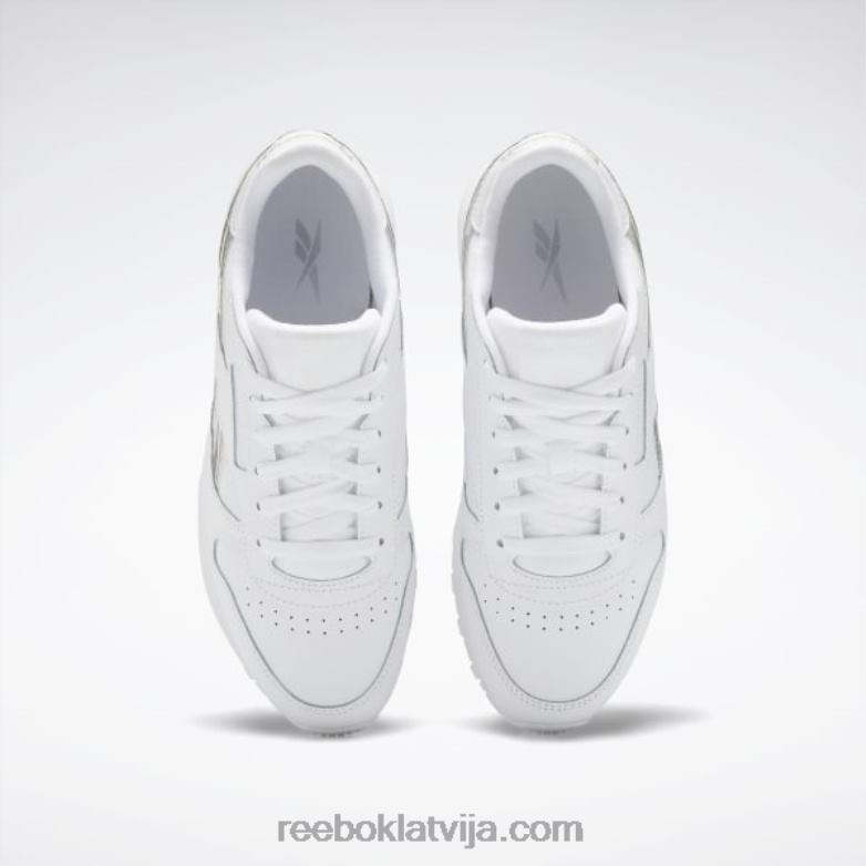 klasiskās ādas apavi - klases skola bērni 0T4641425 Reebok ftwr balts