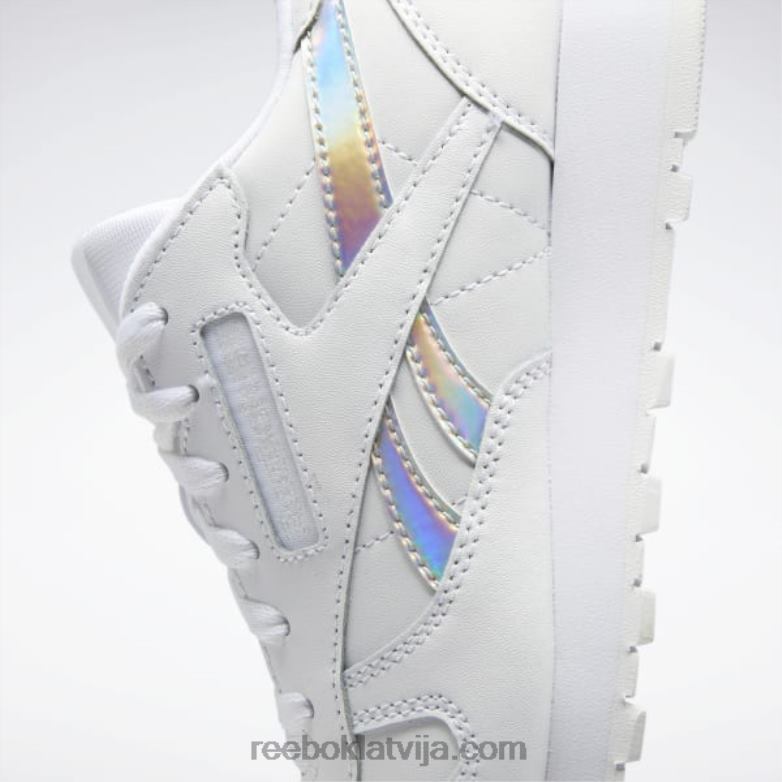 klasiskās ādas apavi - klases skola bērni 0T4641425 Reebok ftwr balts