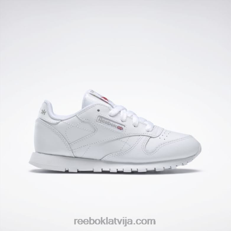 klasiskās ādas apavi - pirmsskolas vecuma bērni 0T4641385 Reebok balts
