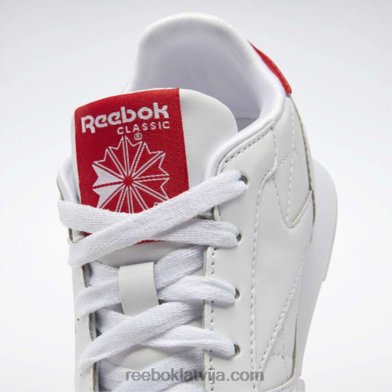 klasiskās ādas apavi - pirmsskolas vecuma bērni 0T4641440 Reebok ftwr balts/vektorsarkans