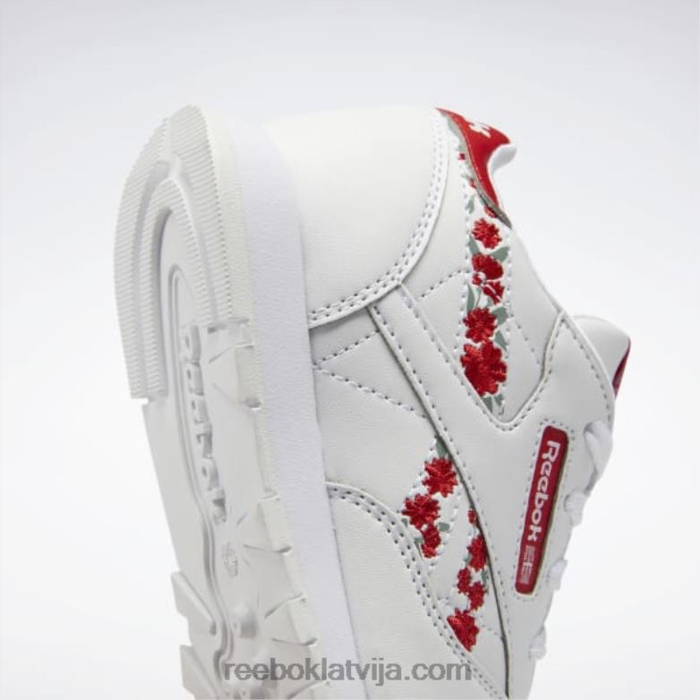 klasiskās ādas apavi - pirmsskolas vecuma bērni 0T4641440 Reebok ftwr balts/vektorsarkans