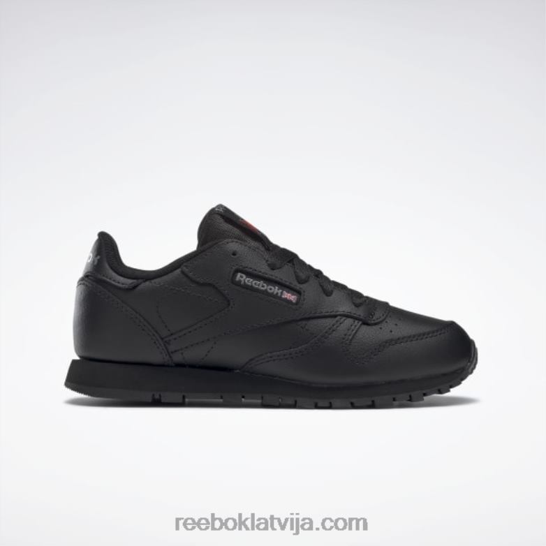 klasiskās ādas apavi - pirmsskolas vecuma bērni 0T4641447 Reebok melns
