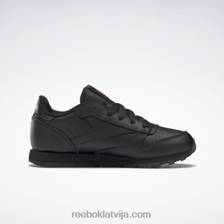 klasiskās ādas apavi - pirmsskolas vecuma bērni 0T4641447 Reebok melns