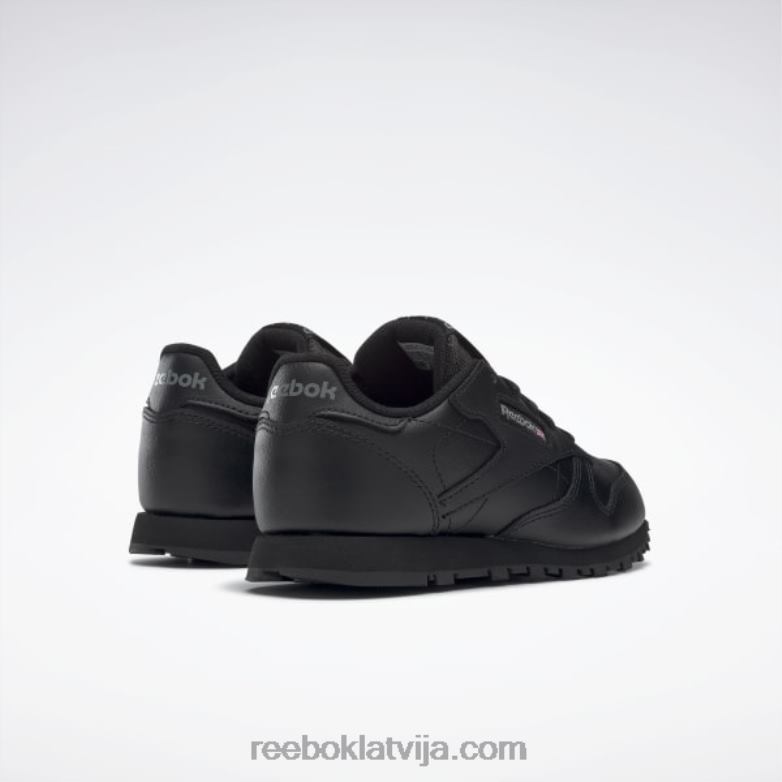 klasiskās ādas apavi - pirmsskolas vecuma bērni 0T4641447 Reebok melns