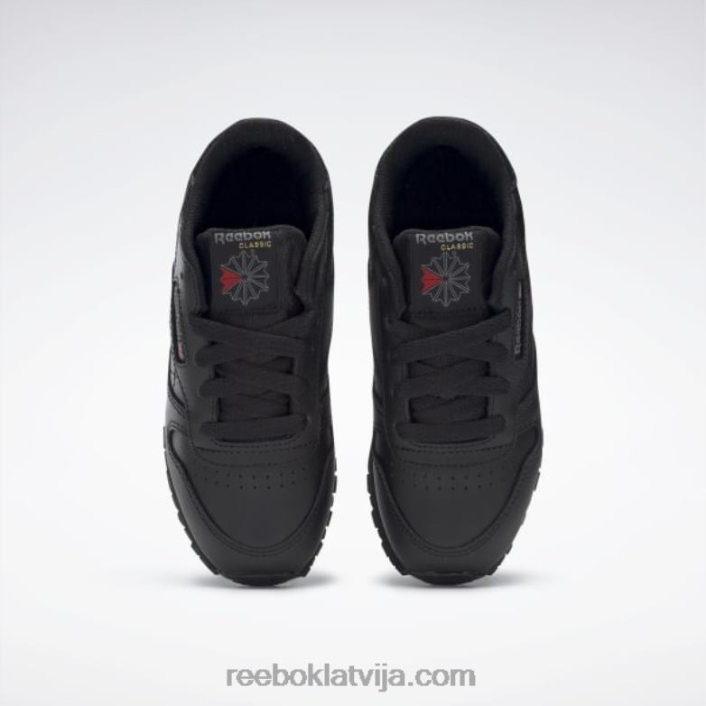 klasiskās ādas apavi - pirmsskolas vecuma bērni 0T4641447 Reebok melns