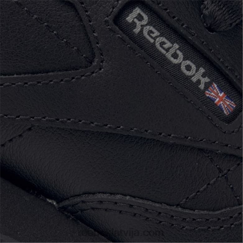 klasiskās ādas apavi - pirmsskolas vecuma bērni 0T4641447 Reebok melns