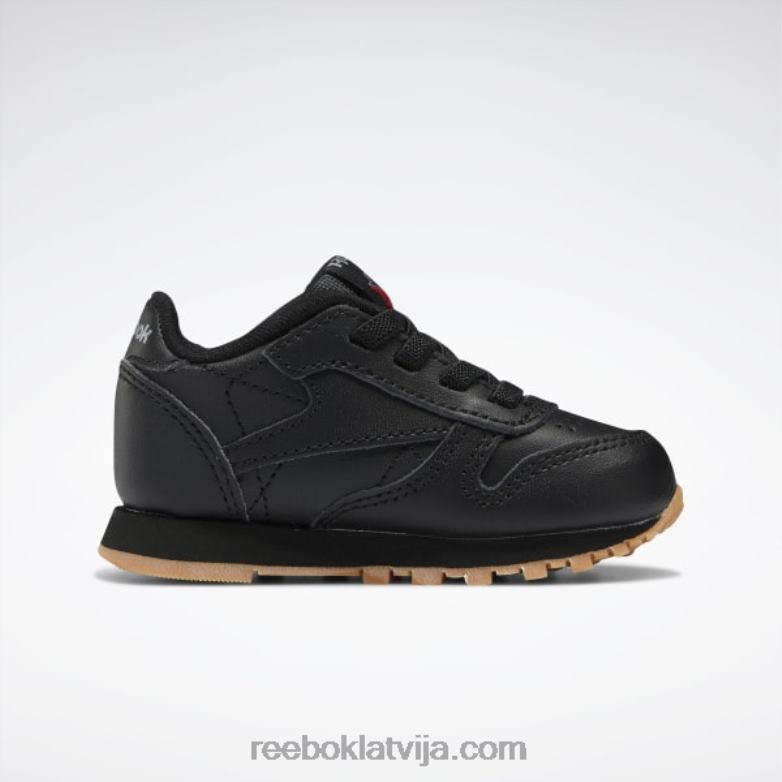 klasiskās ādas apavi - toddler bērni 0T4641424 Reebok serde melna/reebok gumijas gumija-02