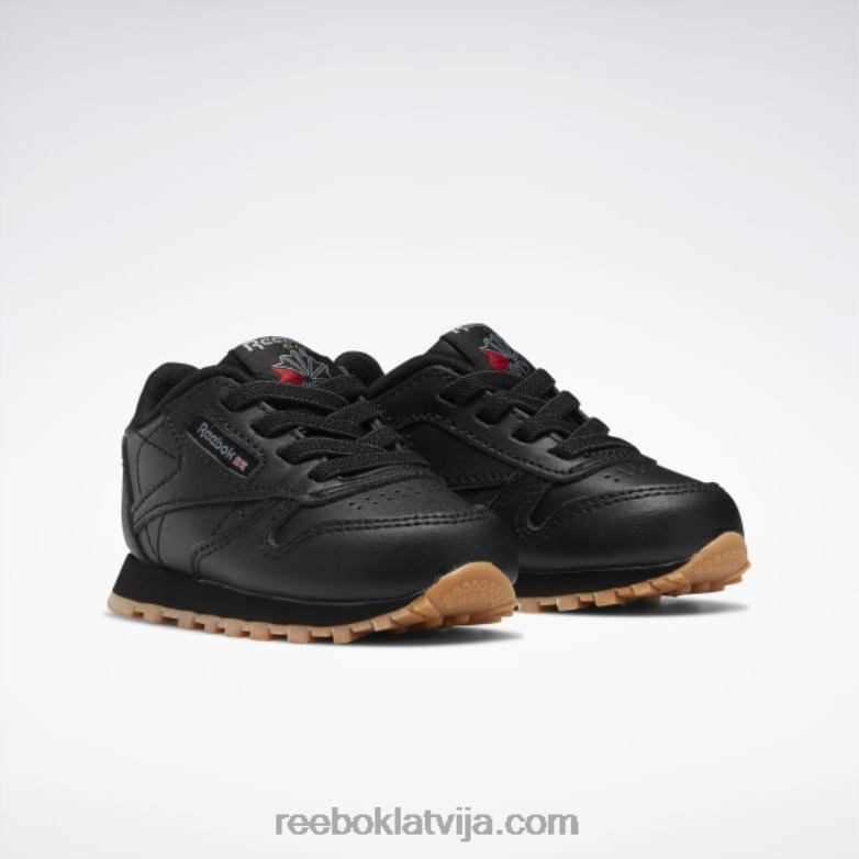 klasiskās ādas apavi - toddler bērni 0T4641424 Reebok serde melna/reebok gumijas gumija-02