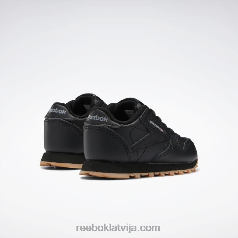 klasiskās ādas apavi - toddler bērni 0T4641424 Reebok serde melna/reebok gumijas gumija-02