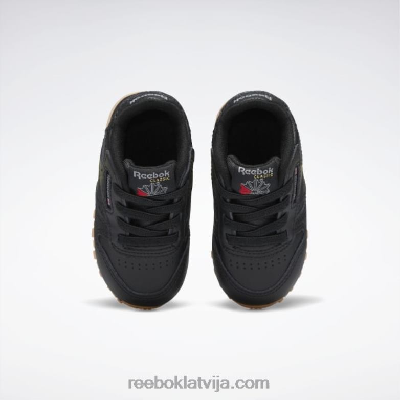 klasiskās ādas apavi - toddler bērni 0T4641424 Reebok serde melna/reebok gumijas gumija-02