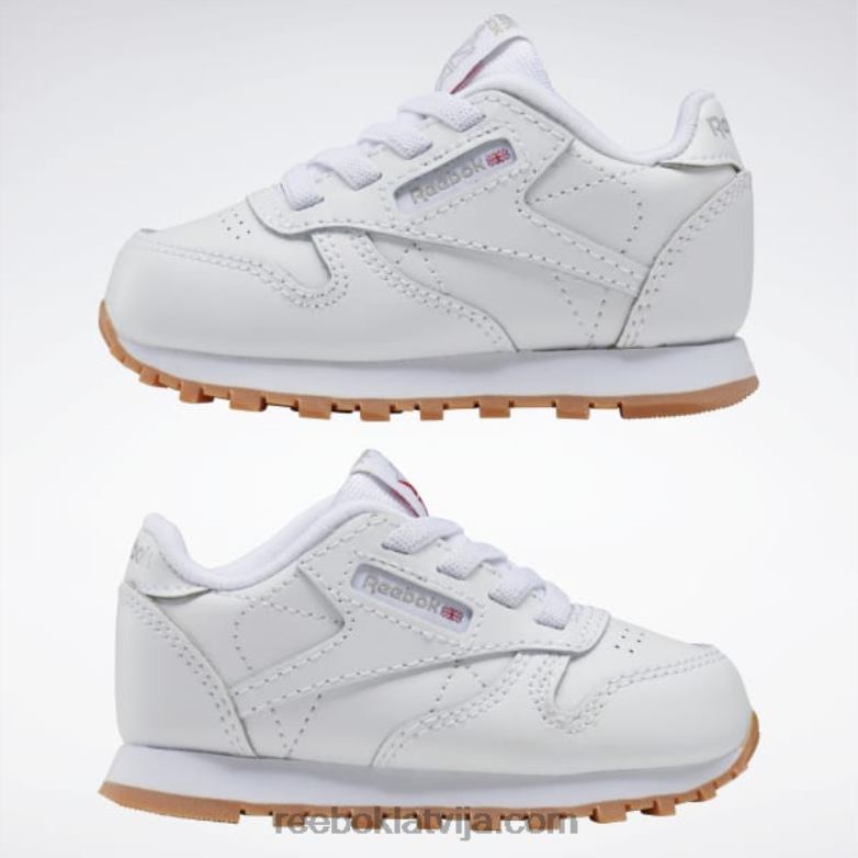 klasiskās ādas apavi - toddler bērni 0T4641448 Reebok ftwr balta/reebok gumijas gumija-02