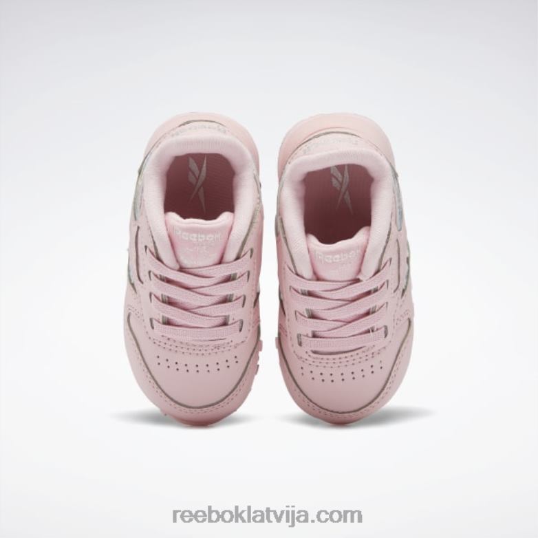klasiskās ādas apavi - toddler bērni 0T4641453 Reebok rozā mirdzums