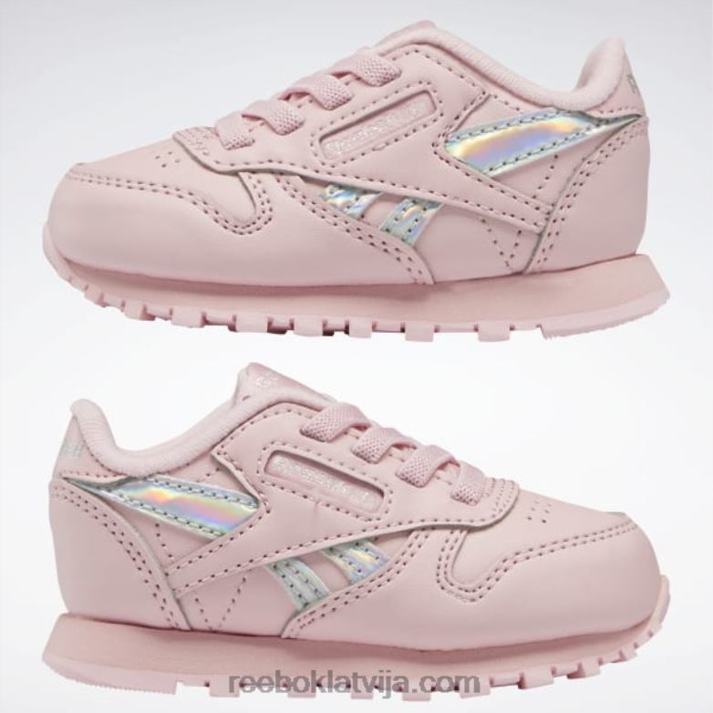 klasiskās ādas apavi - toddler bērni 0T4641453 Reebok rozā mirdzums
