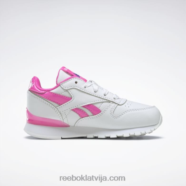 klasiskās ādas step \n\ flash kurpes - pirmsskolas vecuma bērniem bērni 0T4641378 Reebok ftwr balts/atomrozā