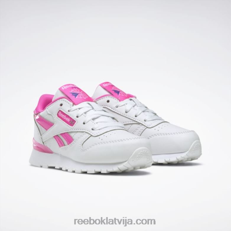 klasiskās ādas step \n\ flash kurpes - pirmsskolas vecuma bērniem bērni 0T4641378 Reebok ftwr balts/atomrozā
