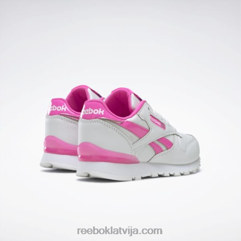 klasiskās ādas step \n\ flash kurpes - pirmsskolas vecuma bērniem bērni 0T4641378 Reebok ftwr balts/atomrozā