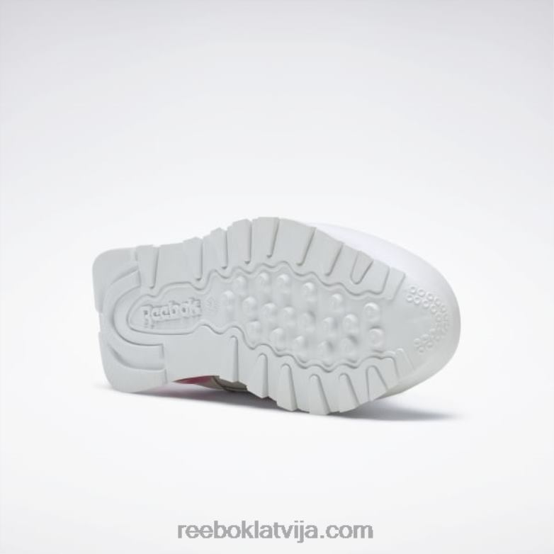 klasiskās ādas step \n\ flash kurpes - pirmsskolas vecuma bērniem bērni 0T4641378 Reebok ftwr balts/atomrozā