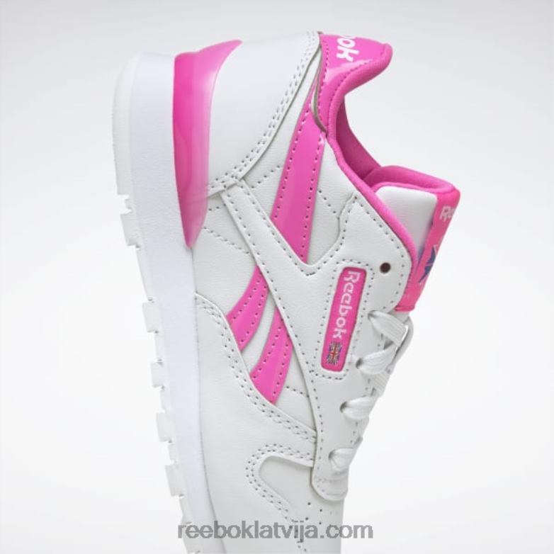 klasiskās ādas step \n\ flash kurpes - pirmsskolas vecuma bērniem bērni 0T4641378 Reebok ftwr balts/atomrozā