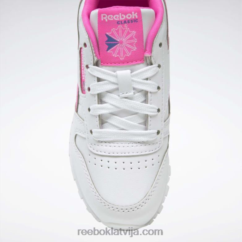 klasiskās ādas step \n\ flash kurpes - pirmsskolas vecuma bērniem bērni 0T4641378 Reebok ftwr balts/atomrozā