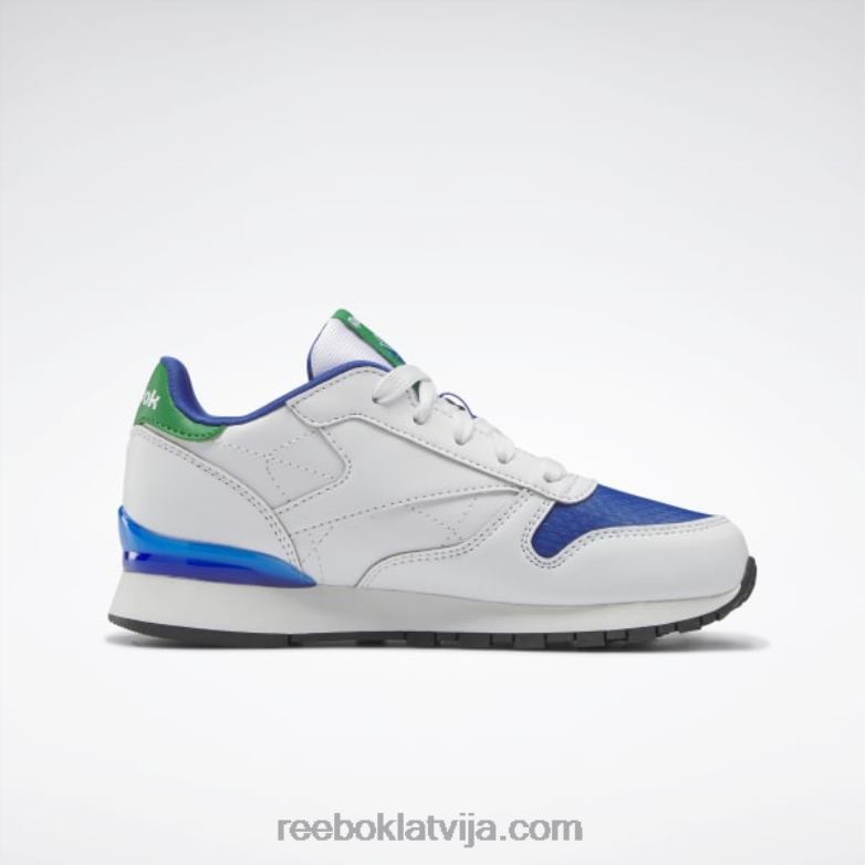klasiskās ādas step \n\ flash kurpes - pirmsskolas vecuma bērniem bērni 0T4641402 Reebok ftwr balts/vektorzils