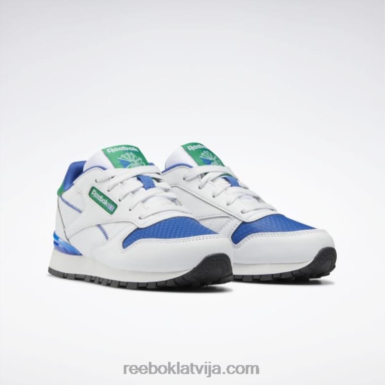 klasiskās ādas step \n\ flash kurpes - pirmsskolas vecuma bērniem bērni 0T4641402 Reebok ftwr balts/vektorzils