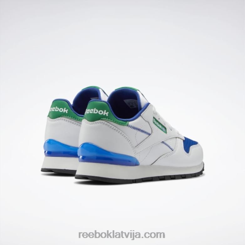 klasiskās ādas step \n\ flash kurpes - pirmsskolas vecuma bērniem bērni 0T4641402 Reebok ftwr balts/vektorzils
