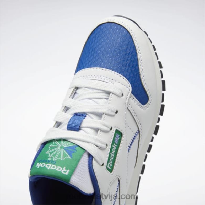 klasiskās ādas step \n\ flash kurpes - pirmsskolas vecuma bērniem bērni 0T4641402 Reebok ftwr balts/vektorzils