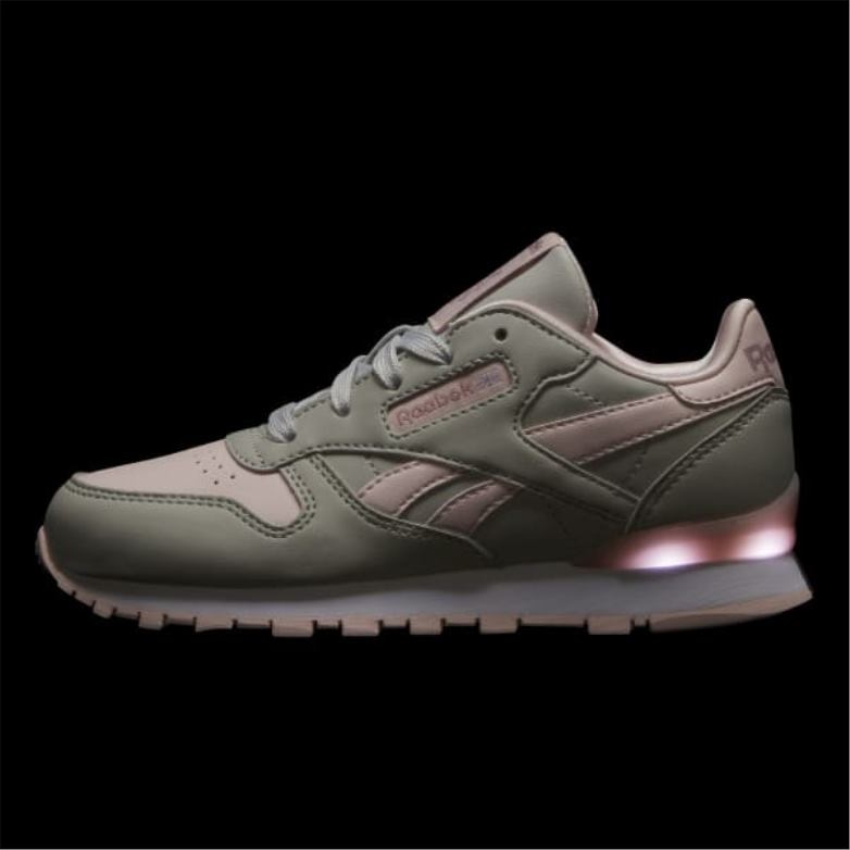 klasiskās ādas step \n\ flash kurpes - pirmsskolas vecuma bērniem bērni 0T4641409 Reebok tīri pelēks 2/porcelāna rozā