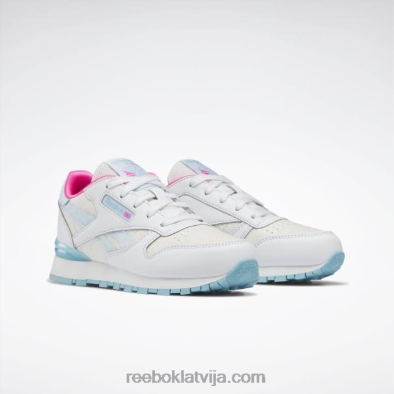 klasiskās ādas step \n\ flash kurpes - pirmsskolas vecuma bērniem bērni 0T4641433 Reebok ftwr balts/digitāli zils