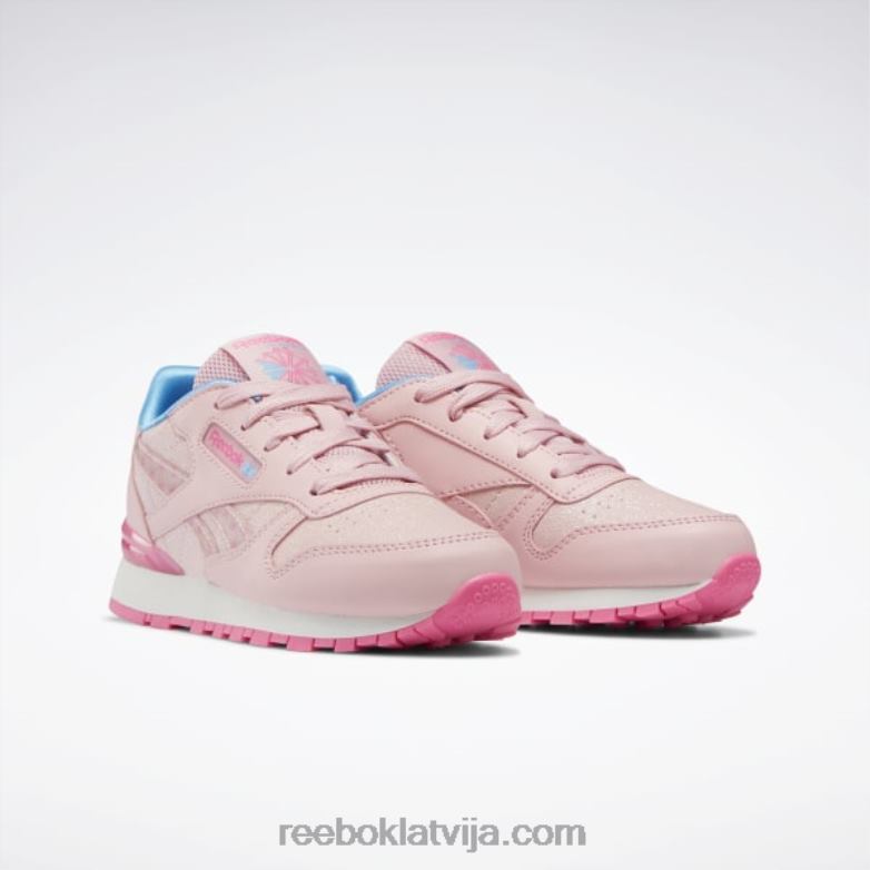 klasiskās ādas step \n\ flash kurpes - pirmsskolas vecuma bērniem bērni 0T4641451 Reebok rozā mirdzums/atomrozā