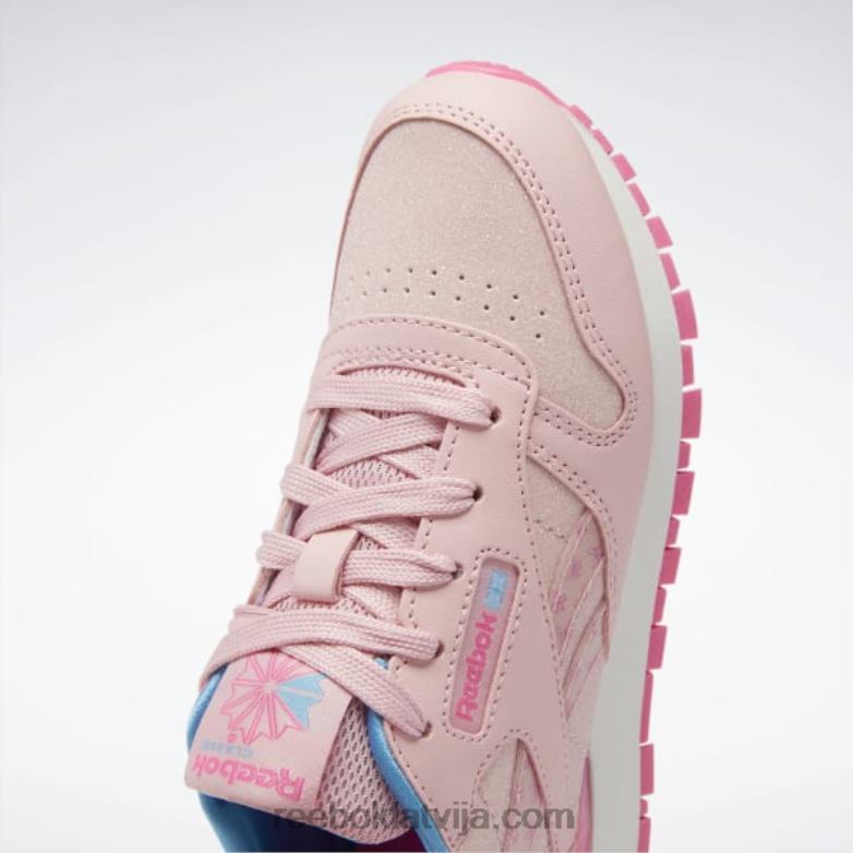 klasiskās ādas step \n\ flash kurpes - pirmsskolas vecuma bērniem bērni 0T4641451 Reebok rozā mirdzums/atomrozā