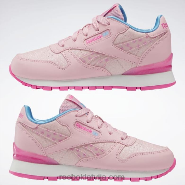 klasiskās ādas step \n\ flash kurpes - pirmsskolas vecuma bērniem bērni 0T4641451 Reebok rozā mirdzums/atomrozā