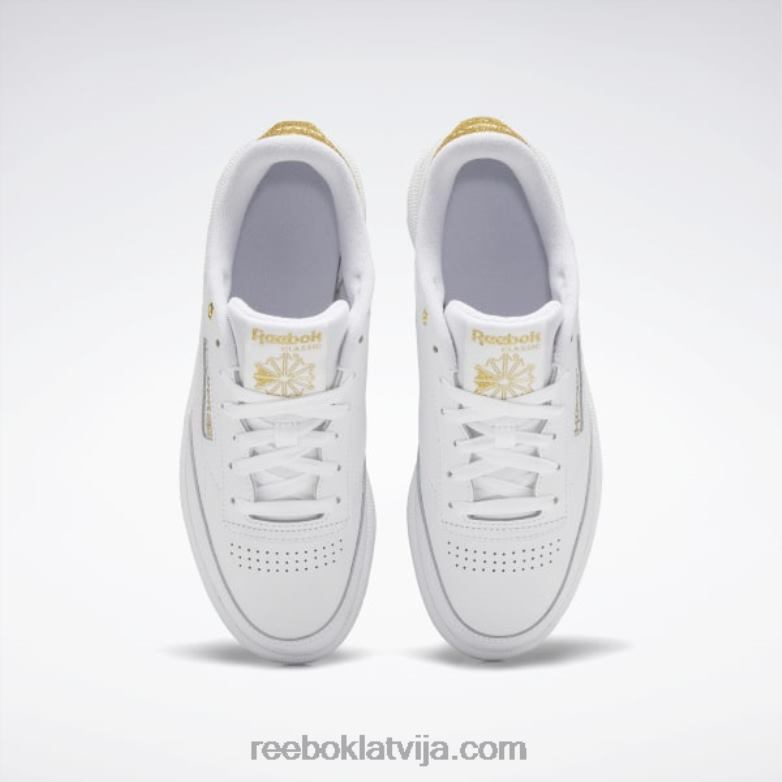 klubs c 85 sieviešu apavi0T464404 Reebok ftwr balts/zelts met