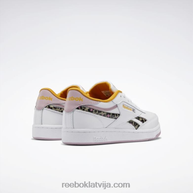 klubs c atriebības apavi - klases skola bērni 0T4641428 Reebok ftwr balts/uzliets ceriņš/spilgts okers