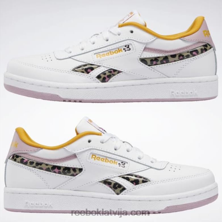 klubs c atriebības apavi - klases skola bērni 0T4641428 Reebok ftwr balts/uzliets ceriņš/spilgts okers