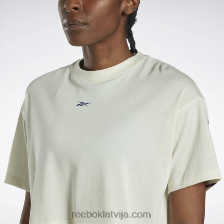 les Mills crop t-krekls sievietes 0T464717 Reebok klasisks balts
