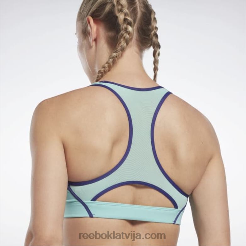les mills colorblock krūšturis sievietes 0T464635 Reebok daļēji klasiska zilganzaļa