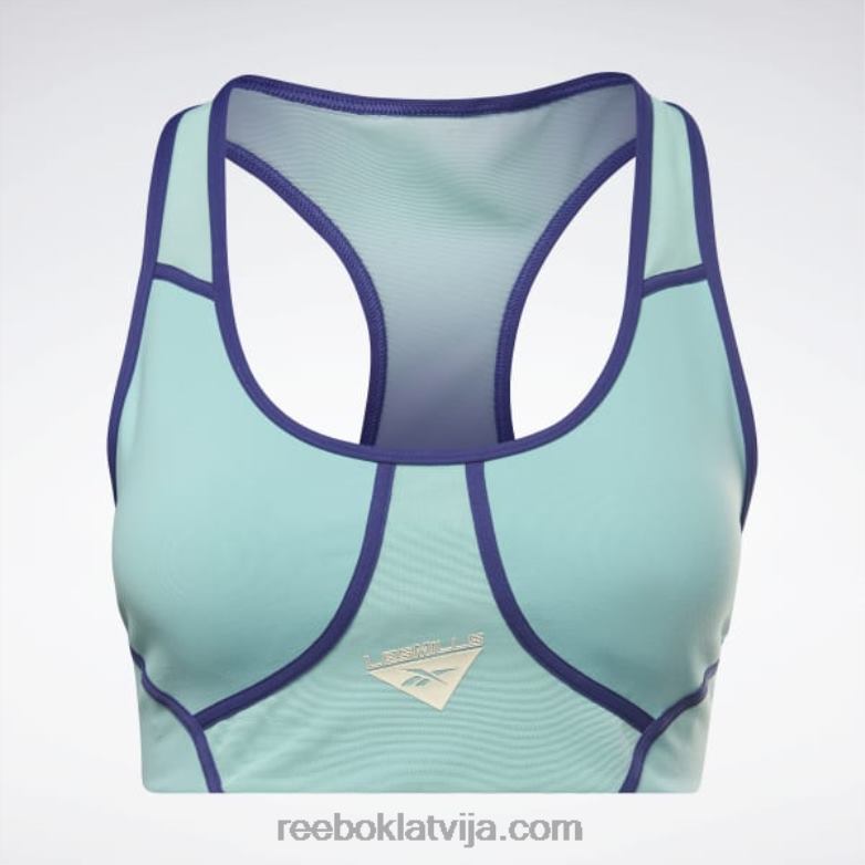 les mills colorblock krūšturis sievietes 0T464635 Reebok daļēji klasiska zilganzaļa