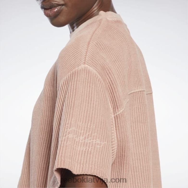 les mills dabīgas krāsas vafeļu t-krekls sievietes 0T464666 Reebok kanjona koraļļi