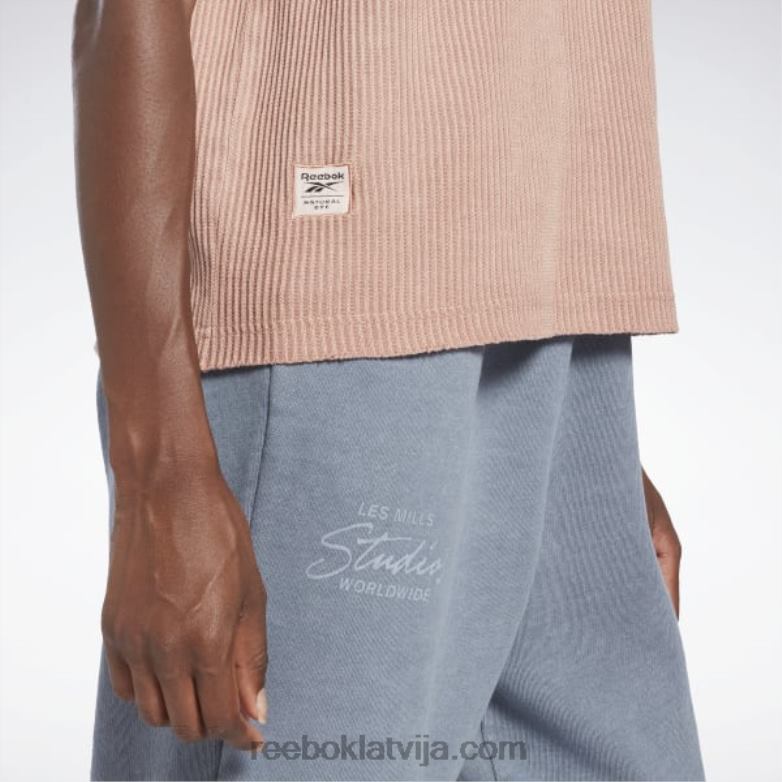 les mills dabīgas krāsas vafeļu t-krekls sievietes 0T464666 Reebok kanjona koraļļi