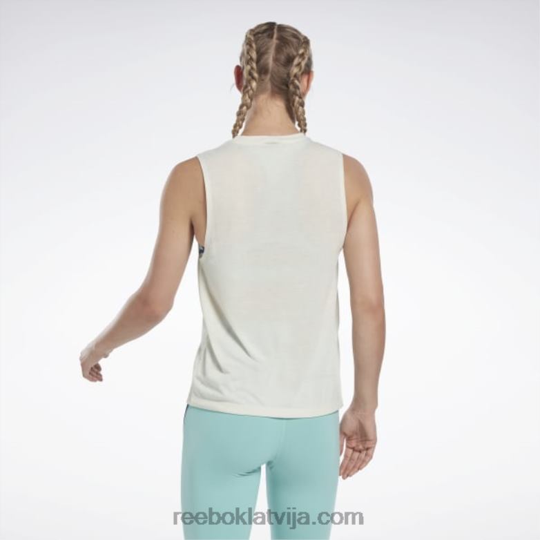 les mills grafikas muskuļu tvertnes augšdaļa sievietes 0T464565 Reebok klasisks balts