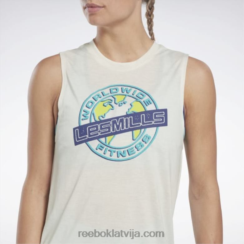 les mills grafikas muskuļu tvertnes augšdaļa sievietes 0T464565 Reebok klasisks balts