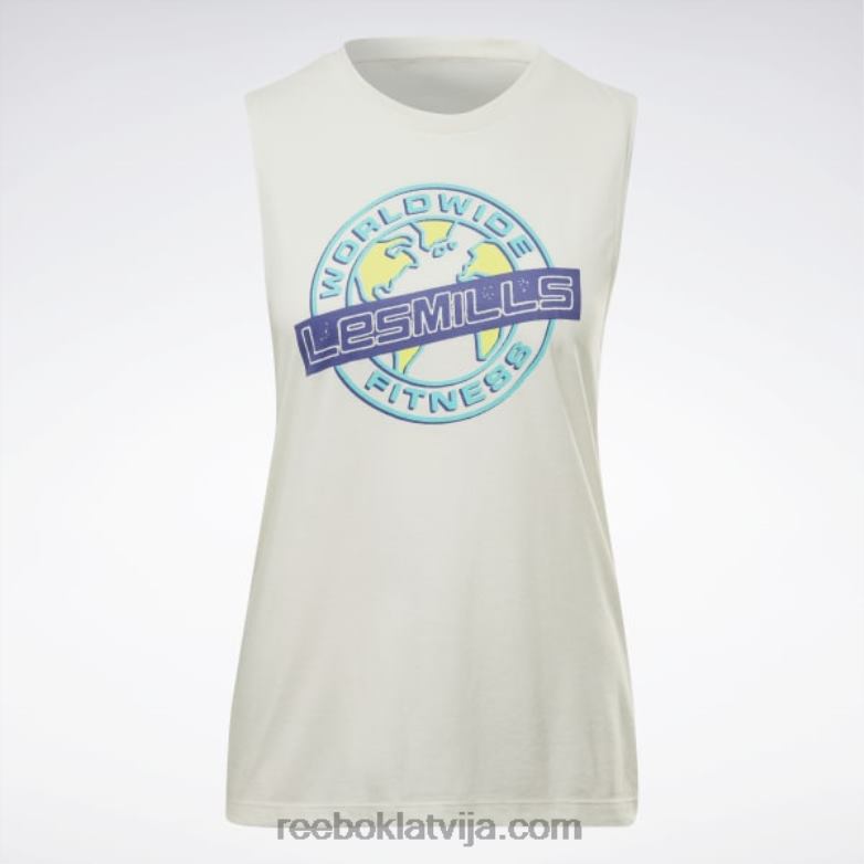 les mills grafikas muskuļu tvertnes augšdaļa sievietes 0T464565 Reebok klasisks balts