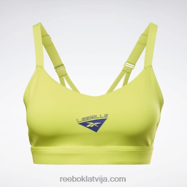 les mills lux strappy sporta krūšturis sievietes 0T464631 Reebok skābs dzeltens