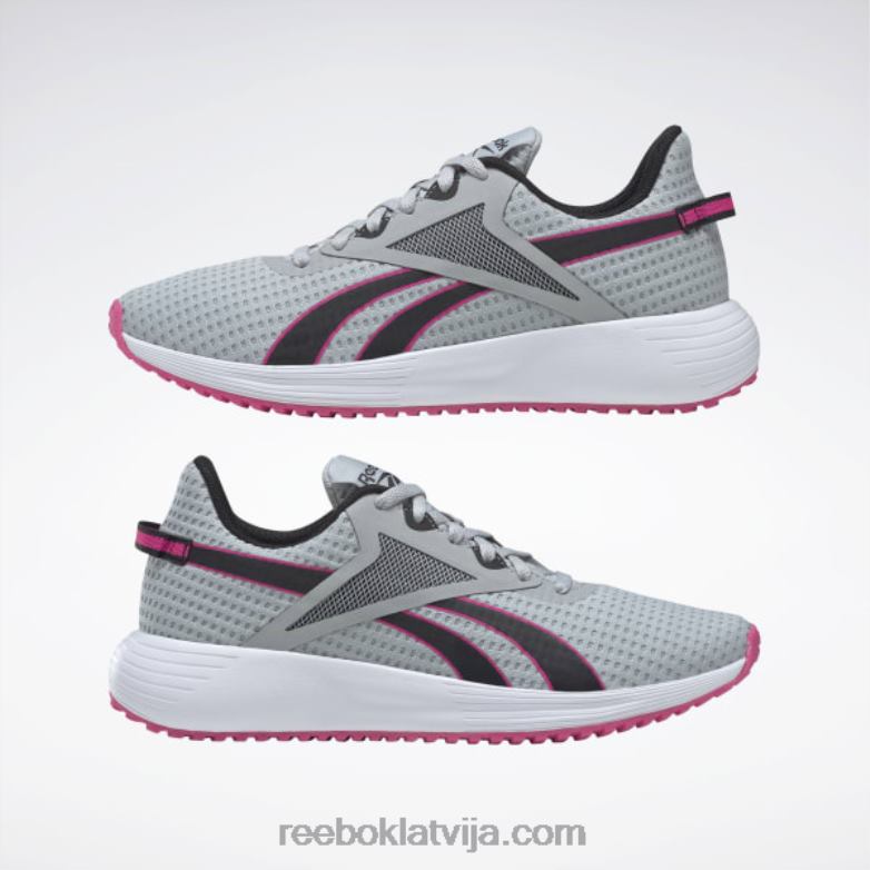 lite plus 3 sieviešu apavi0T464285 Reebok tīri pelēks 3/core melns/lepni rozā